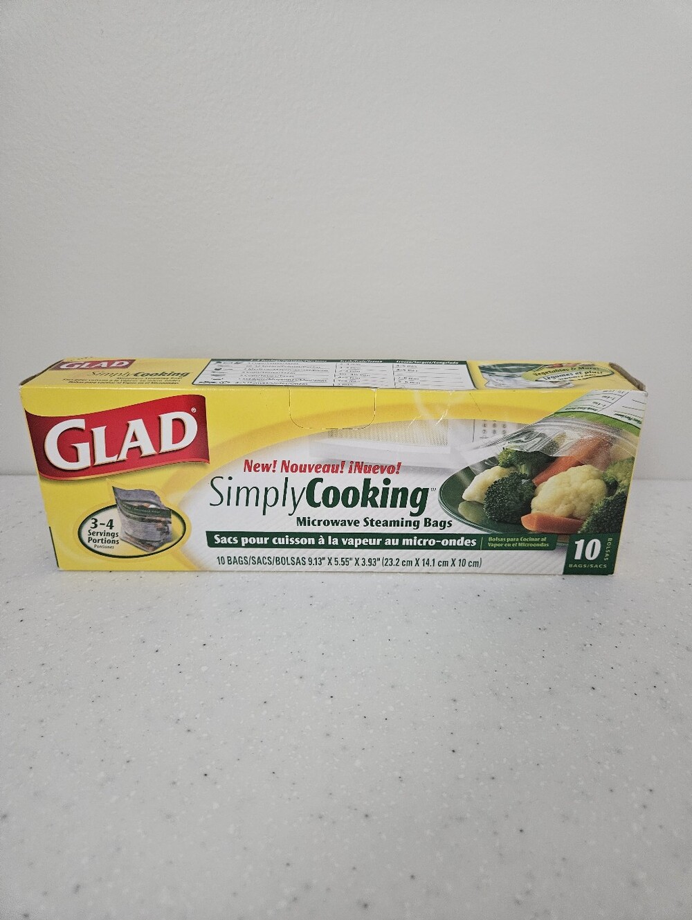 Glad Simply Cooking Microwave Cooking Steaming Bags Discontinued New Box of 10